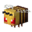 parallelInvicon Angry Bee Hat.png: Inventory sprite for Angry Bee Hat in Minecraft as shown in-game linking to Angry Bee Hat with description: Angry Bee Hat ♦ Hat Pack 1 ♦ BZZZZZ... When on head: +2 Armor